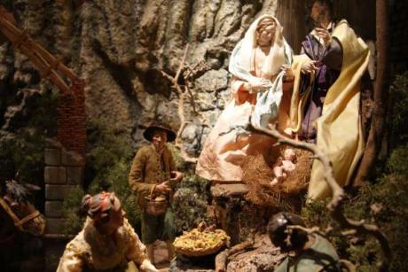 Eine Weihnachtskrippe im Museum