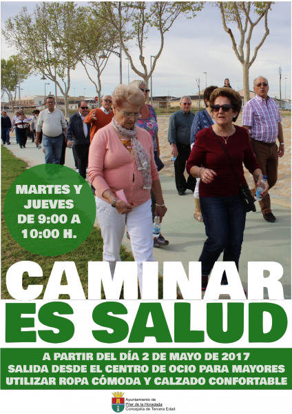 Caminar es salud (caminata por el pueblo acompañado de monitoras) en Pilar de la Horadada 2017