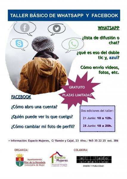 Taller básico para gente usuaria de Whatsapp y Facebook