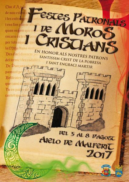 Fiestas Patronales y de Moros y Cristianos en Aielo de Malferit 2017.