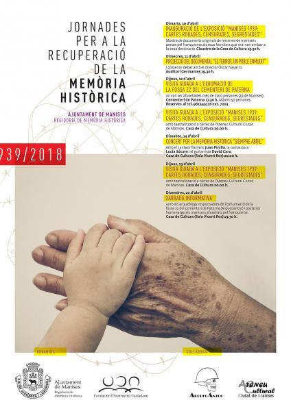 Jornadas para la Recuperación de la Memoria Histórica. Manises 2018