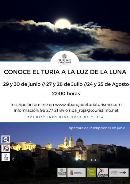 Abierta la inscripción a la ruta CONOCE EL TURIA A LA LUZ DE LA LUNA