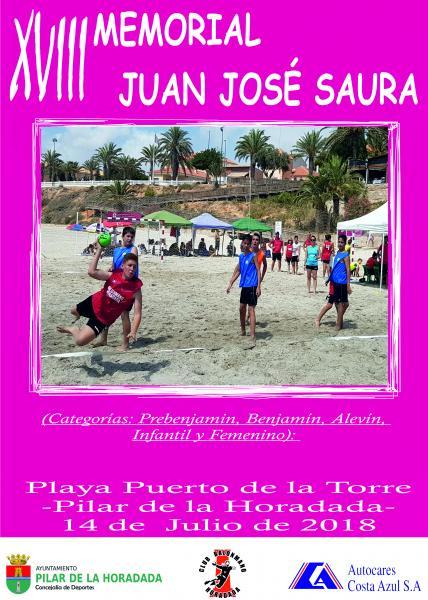 Balonmano Playa "XVIII Memorial Juan José Saura" en Pilar de la Horadada 2018