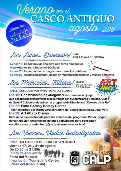 Verano por el Casco Antiguo Calp Agosto 2018