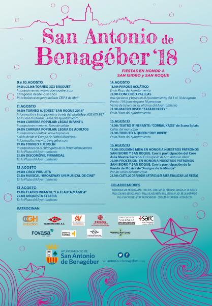 Programa de Fiestas San Antonio de Benagéber