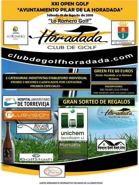 XXI Open de Golf Ayuntamiento de Pilar de la Horadada 2018
