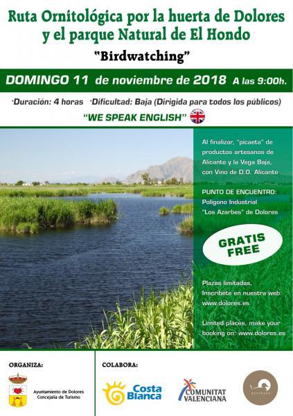 Ruta Ornitológica por la Huerta de Dolores y el Parque Natural "El Hondo"