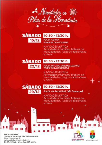 Actividades navideñas infantiles en Pilar de la Horadada
