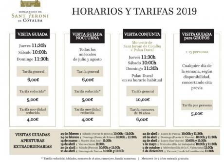 Programación verano Monasterio de Sant Jeroni de Cotalba