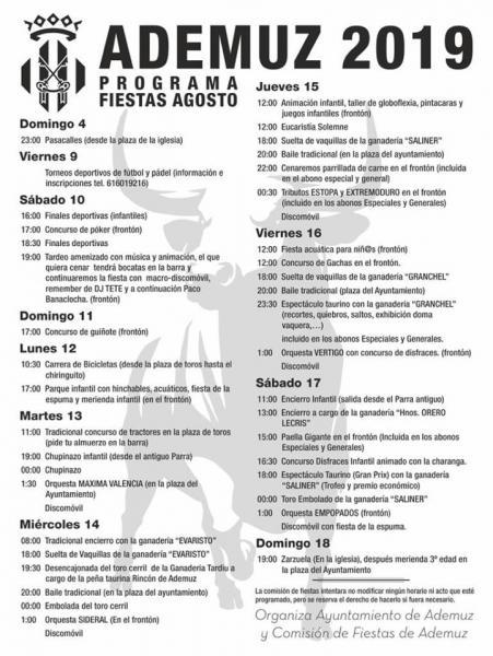 Fiestas de agosto de Ademuz