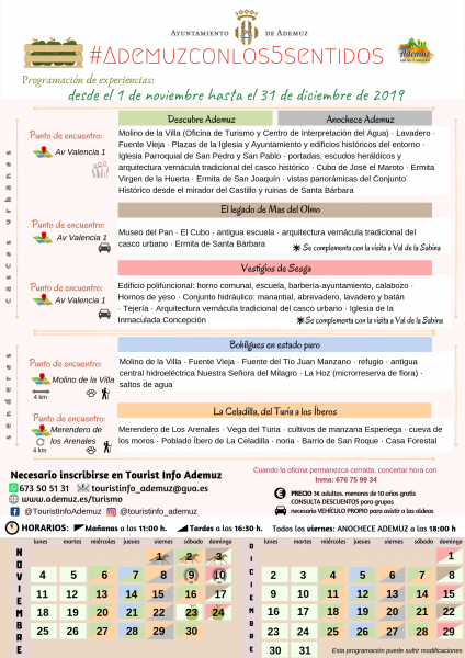 #AdemuzConLos5Sentidos noviembre - diciembre