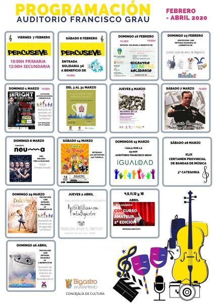 Programación cultural en el auditorio