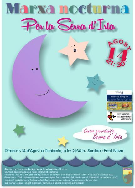 Marcha nocturna Senderista por la Serra de Irta. Peñiscola